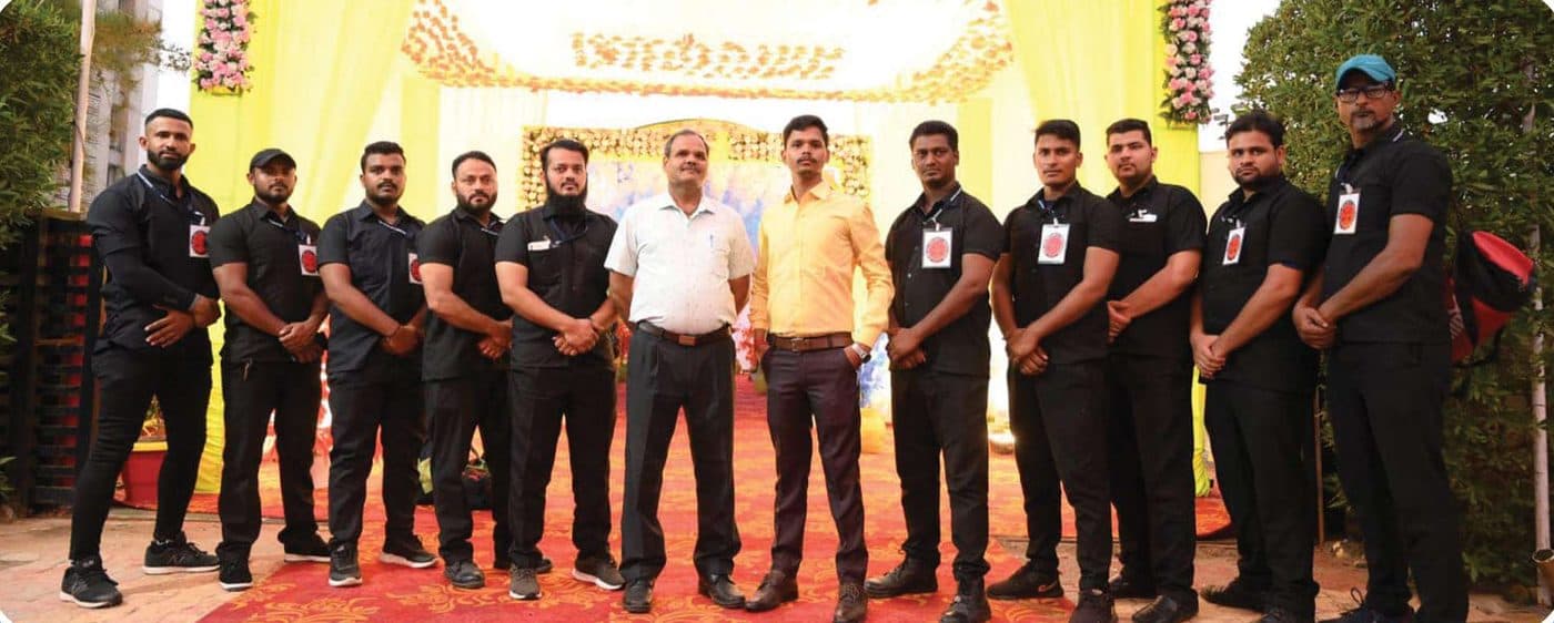 Om Sai bouncer team at an event